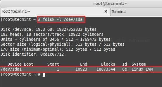 Verify LVM Partition