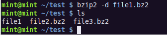 bzip2 -d