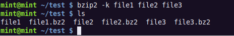 bzip2 -k