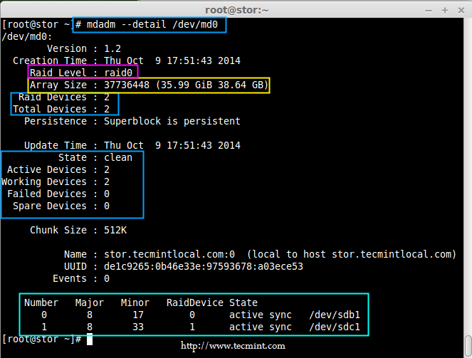 Verify RAID Array