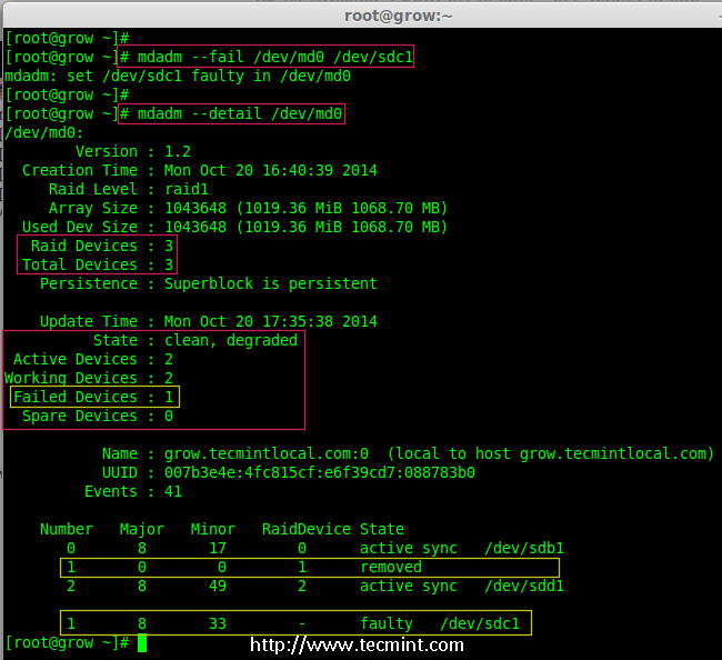 Disk Fail in Raid Array