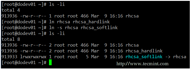 Difference between a hard link and a soft link