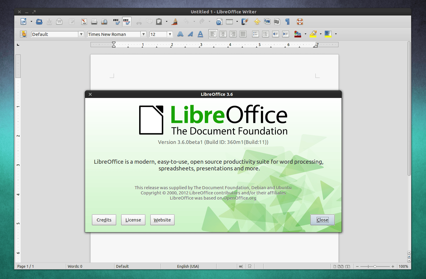 LibreOffice 3.6