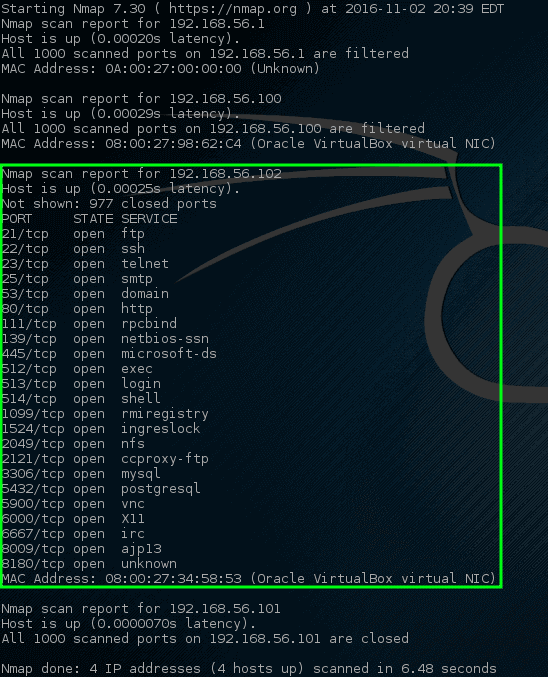 Nmap - Network Ports Scan on Host