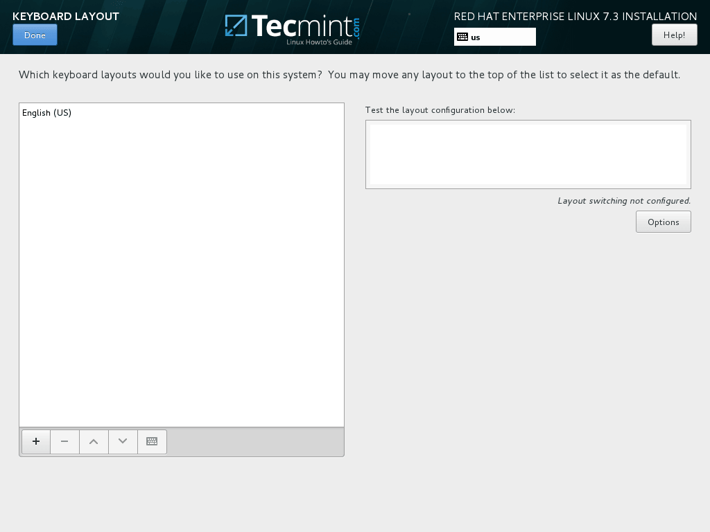 Configure Keyboard Layout