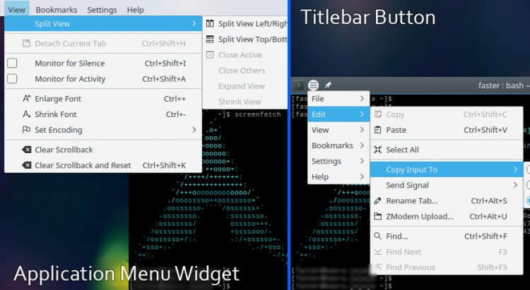 Global Menus in Kde Plasma 5.9