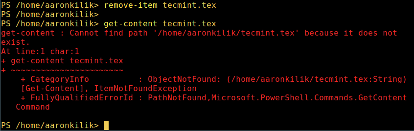 Delete File in Powershell