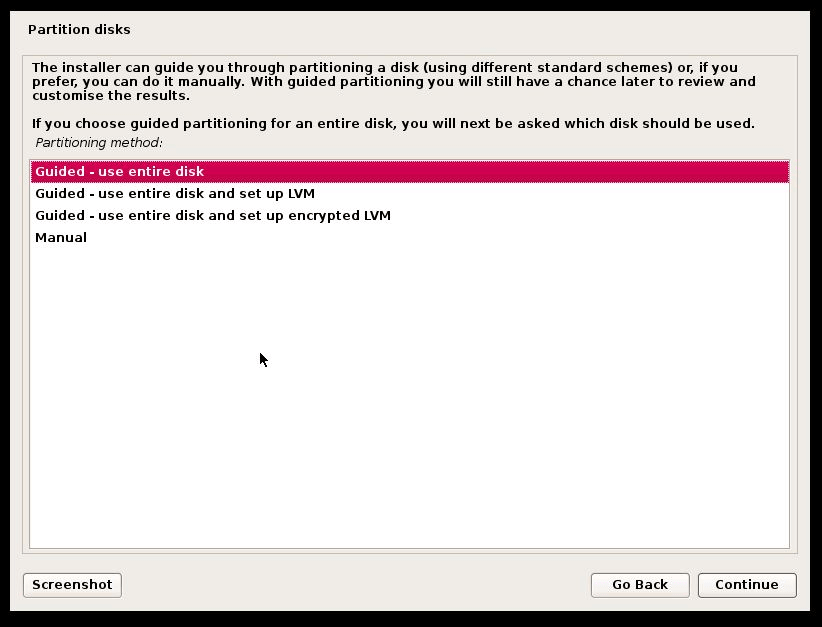 Devuan Linux Partitioning