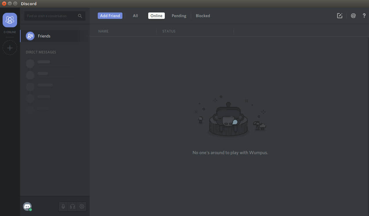 Discord running on Ubuntu Linux