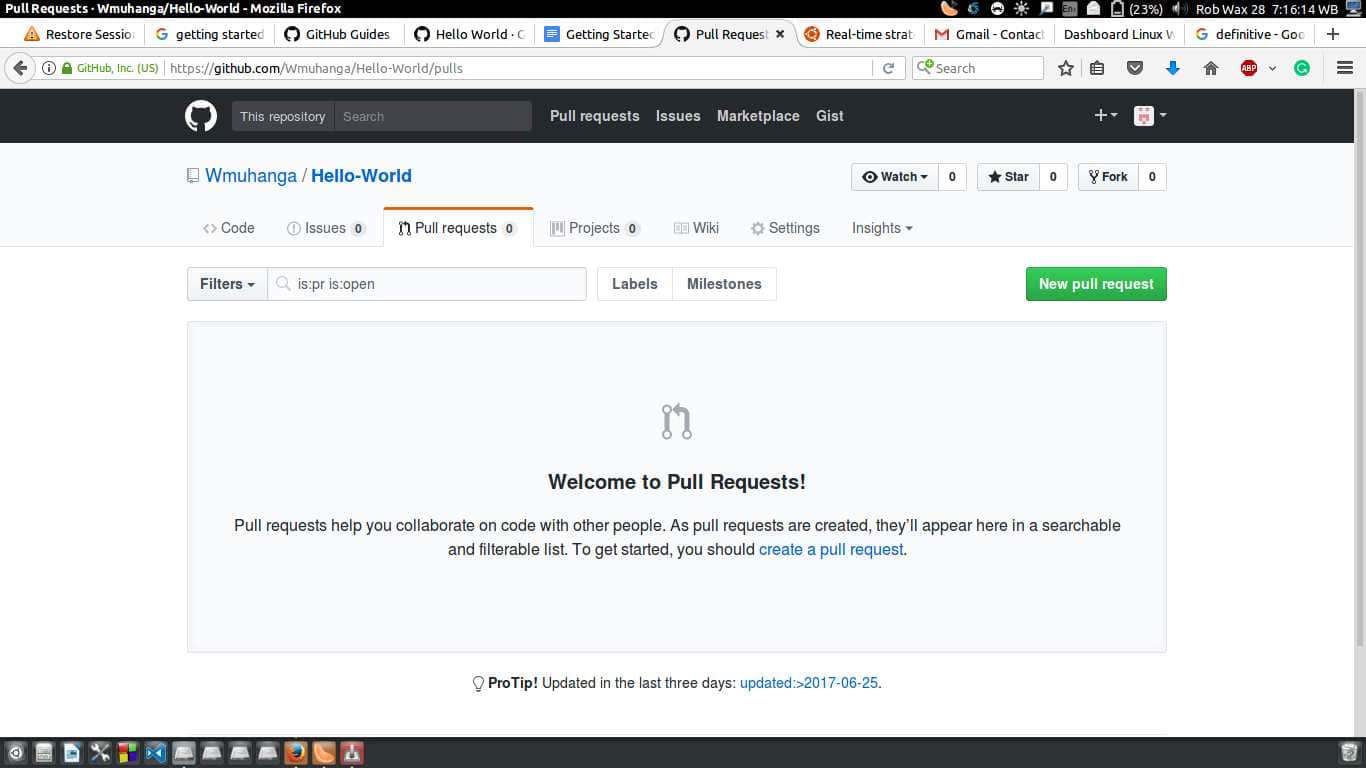 github pull request