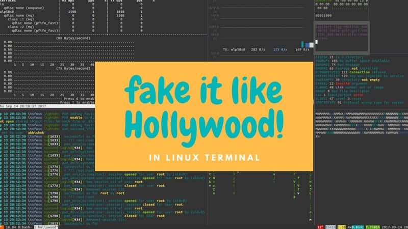 在 Linux 上的Hollywood 入侵终端