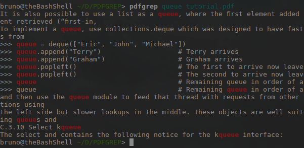 pdfgrep search