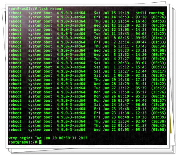 Fig.01: last command in action