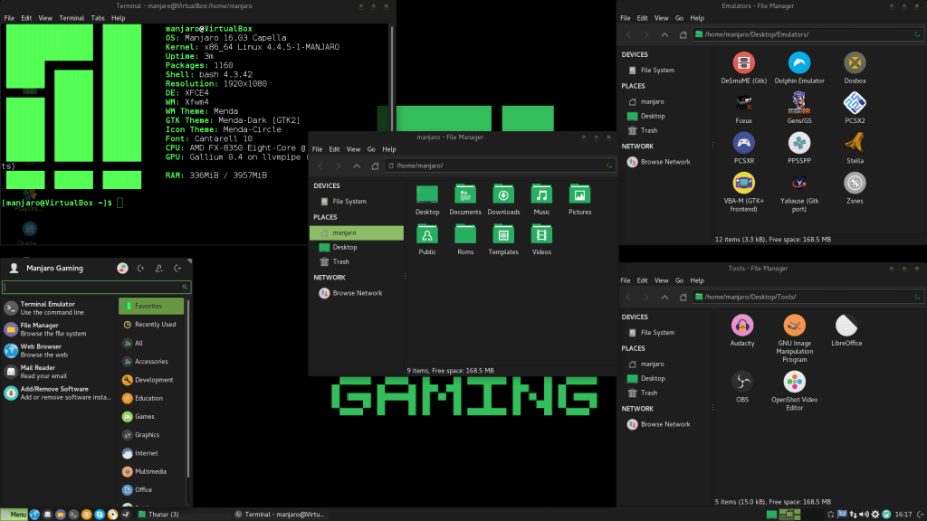 Manjaro Gaming 内部