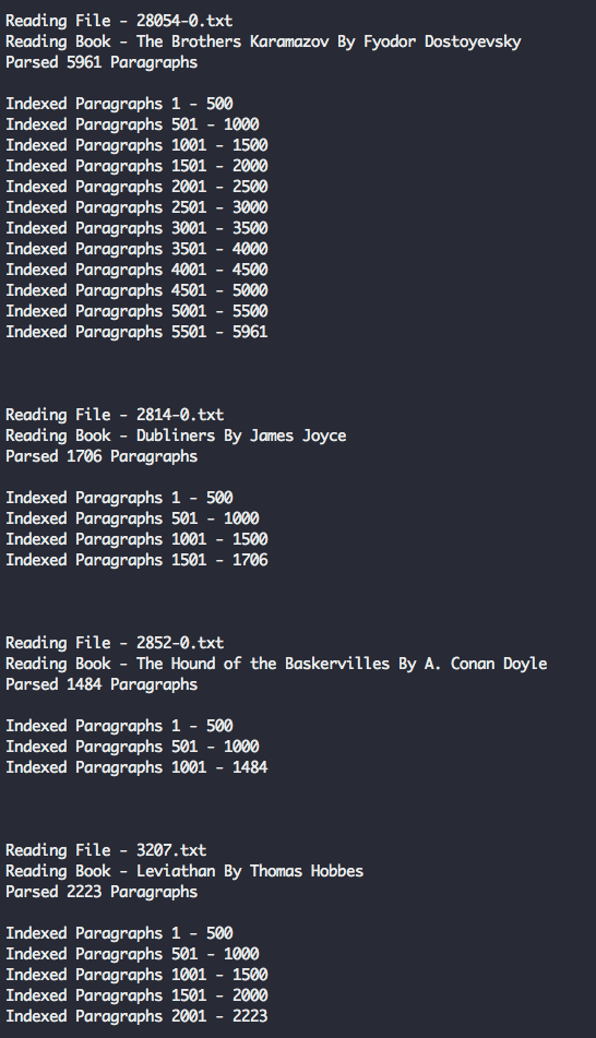 data loading output