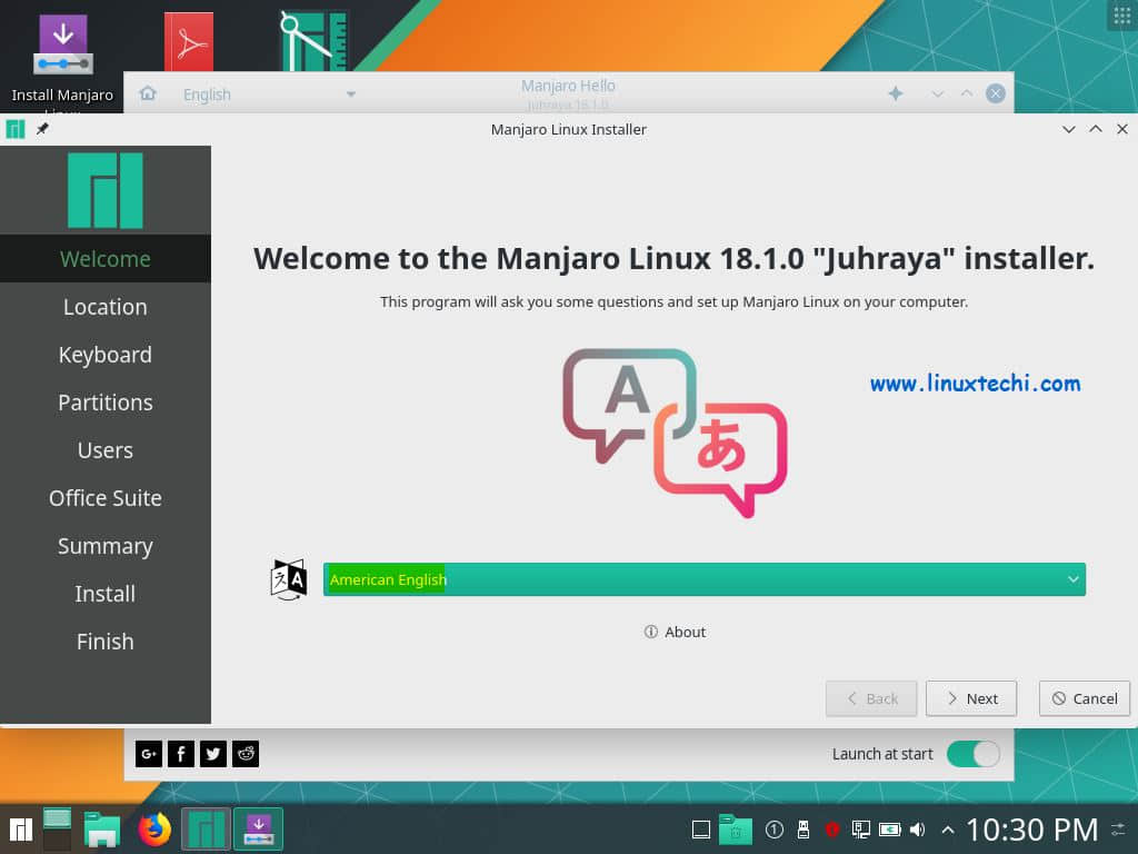 Choose-Language-Manjaro18-1-Kde-Installation