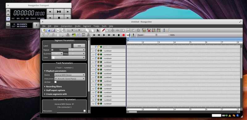 Rosegarden audio editor