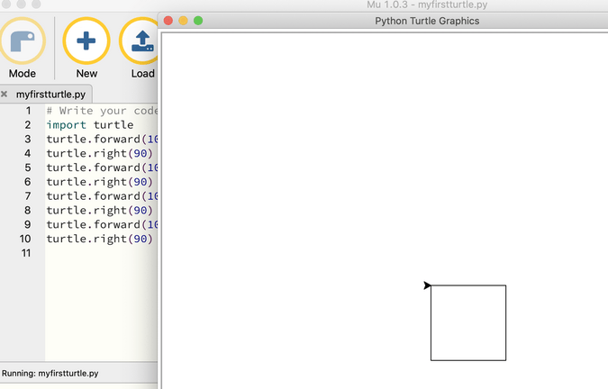 Running Python program in Mu