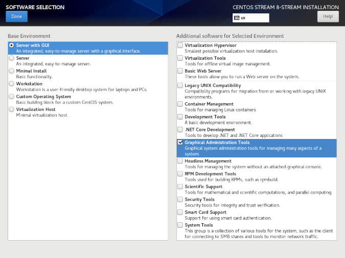 CentOS installation