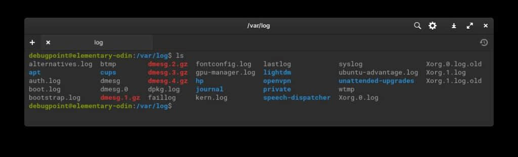 log files in var-log