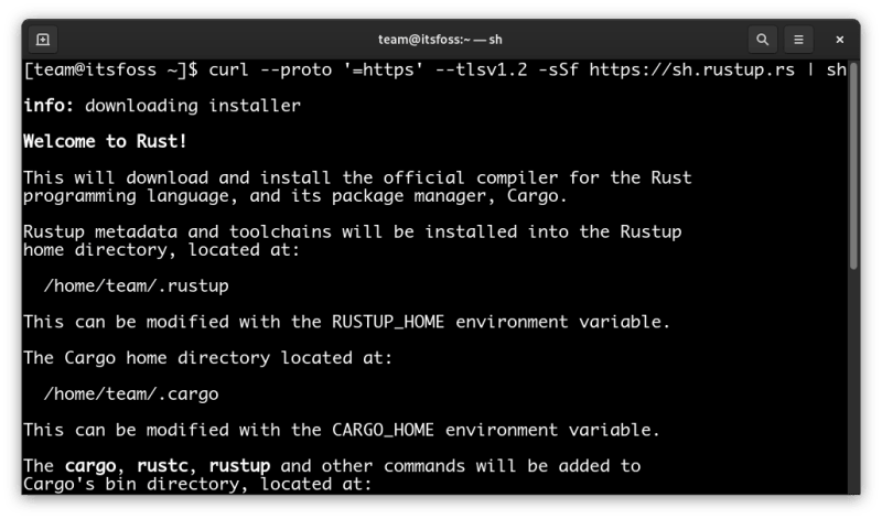 Installing Rust on Linux