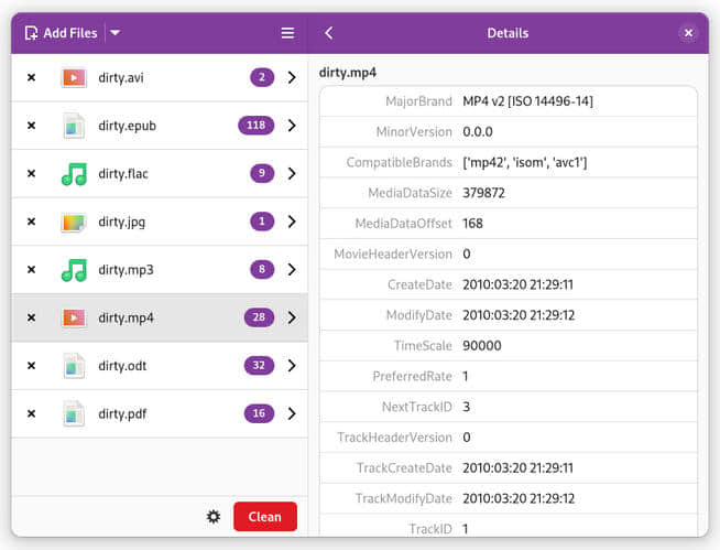 Metadata Cleaner