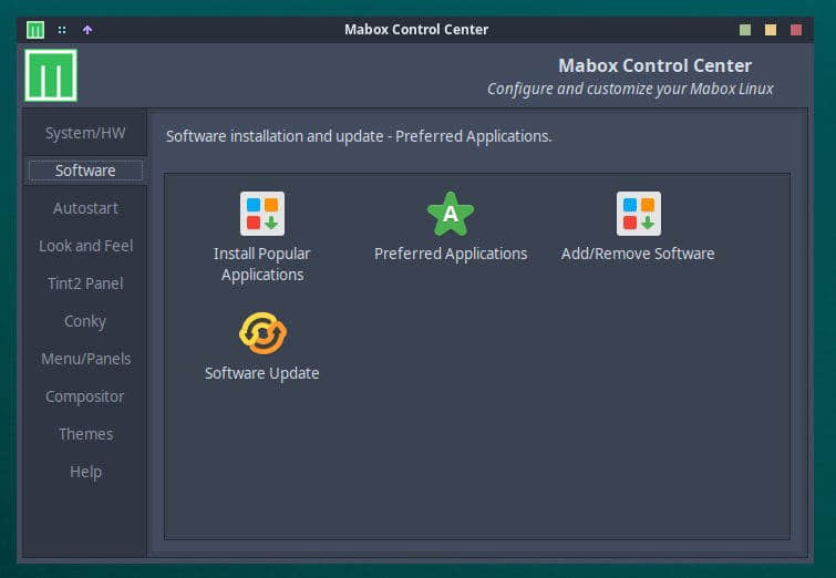 Mabox Control Center