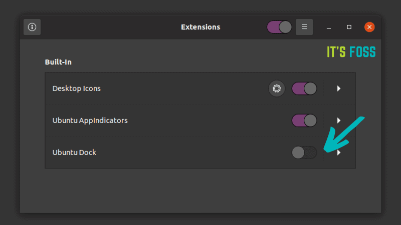 Disable Ubuntu Dock