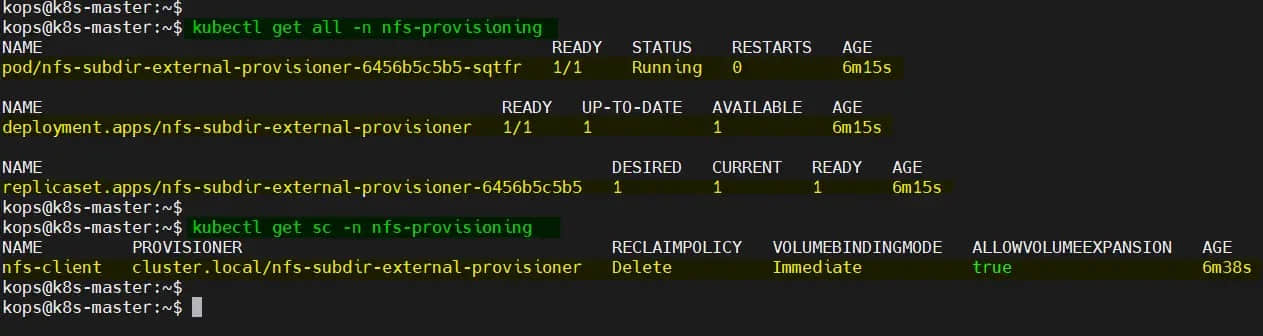 kubectl-get-all-nfs-provisioning-kubernetes-cluster