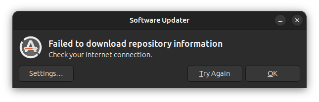 Failed to download repository information