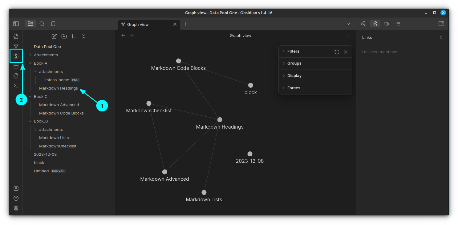 Obsidian 中的图表视图